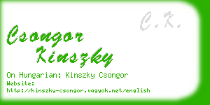 csongor kinszky business card
